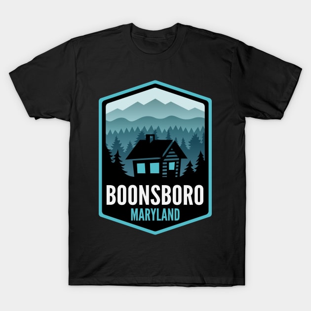 name Maryland Mountain Town Cabin T-Shirt by HalpinDesign